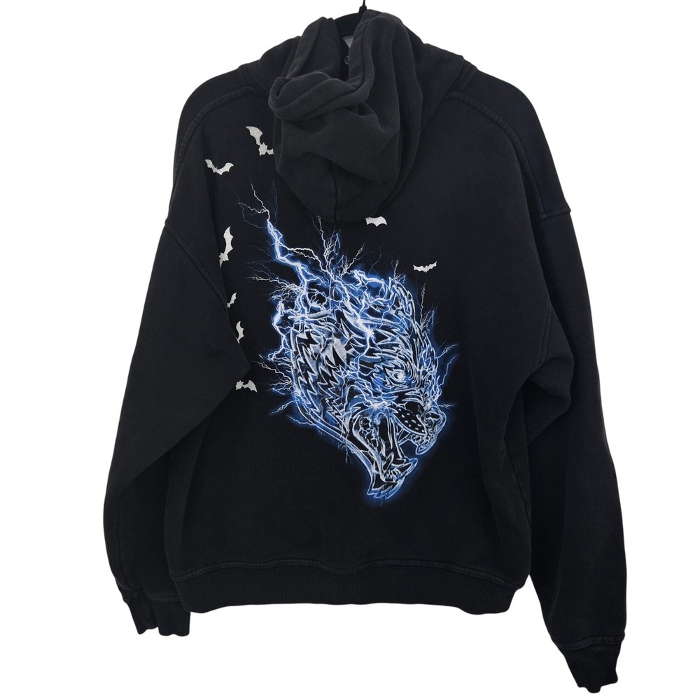 Darc Sport Batman Born In Darkness Hoodie Mens M Black Lightning Wolf Limited